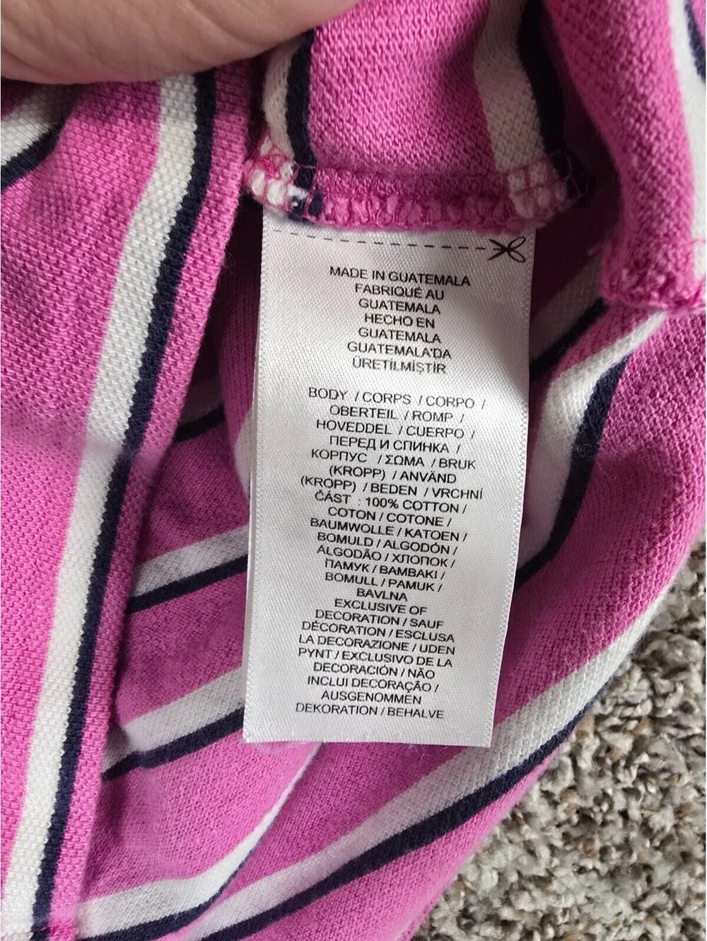 Polo Ralph Lauren Boy’s Sz 4T Big Pony Crest Stripe Polo Shirt Pink & Black